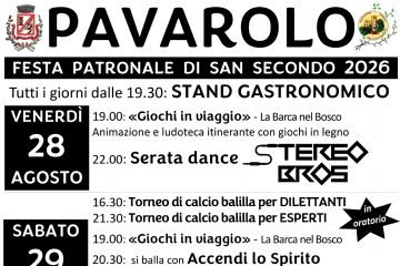 28-29-30 agosto  - Festa Patronale di San Secondo 2026